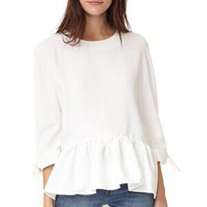 English Factory White Peplum Top